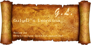 Gulyás Leontina névjegykártya